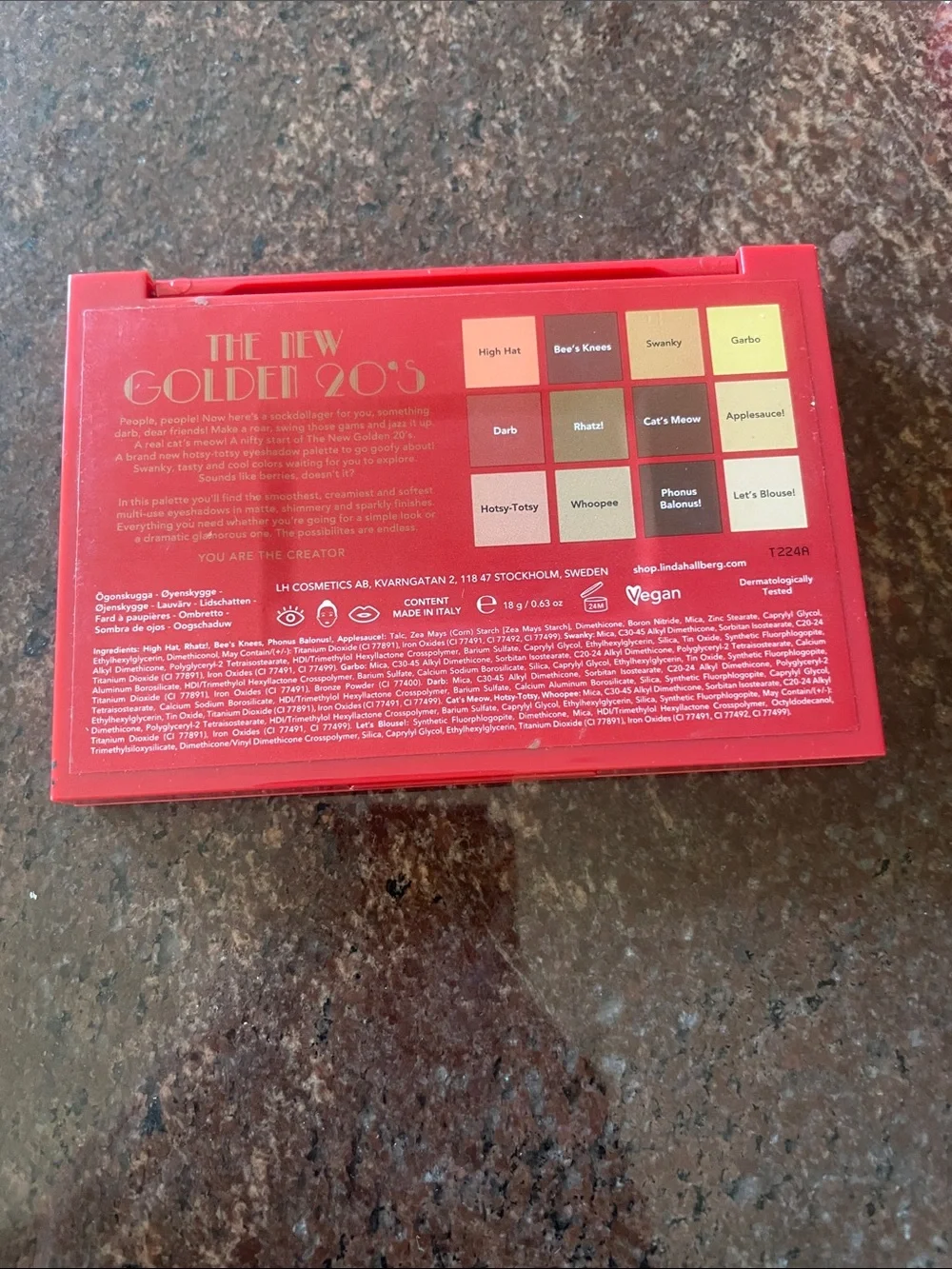 BH Cosmetics The New Golden 20's Eyeshadow Palette - Red & Gold